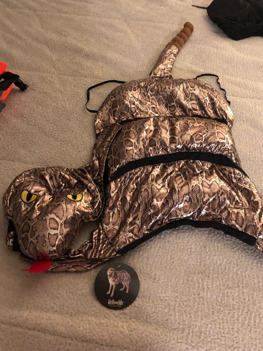 NWT; XL Snake Costume for Dogs; Thrills & Chills Collection; Never worn